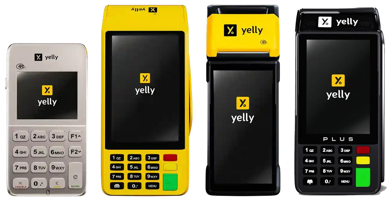 Linha de maquininhas Yelly: Mini, Pro, Smart e Plus